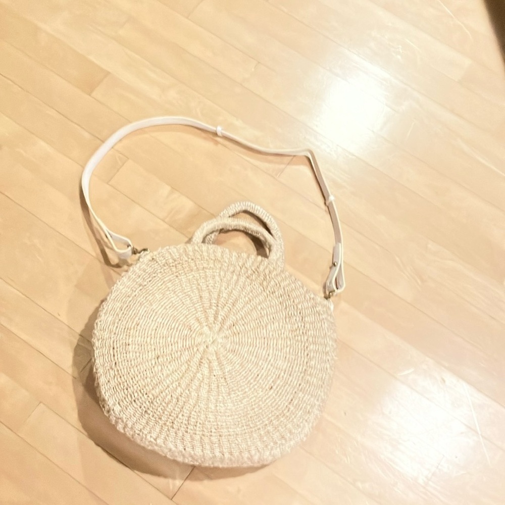 Clare V Tan Crossbody Bag with Woven Design